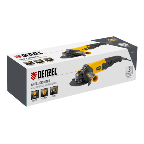 Машина шлифовальная угловая AG125-1100A, 1100 Вт, 125 мм, 3000-11000 об/мин Denzel по ценам производителя в Краснодаре с доставкой по всей России