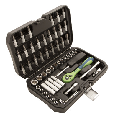 Набор инструментов 56 предметов, CrV, 1/4" Сибртех по ценам производителя в Краснодаре с доставкой по всей России