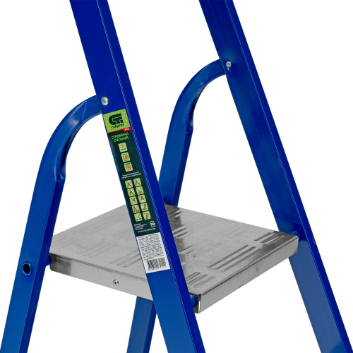 Стремянка, 7 ступеней, стальной профиль, алюминиевые ступени Сибртех по ценам производителя в Краснодаре с доставкой по всей России