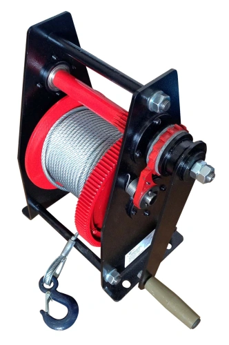 Лебедка ручная барабанная с тросом 750/1500кг  40м с храповым механизмом и полиспастом TOR ЛР по ценам производителя в Краснодаре с доставкой по всей России