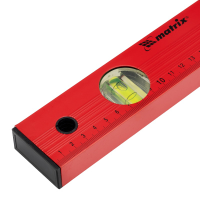 Уровень алюминиевый, 400 мм, 3 глазка, красный, линейка Matrix по ценам производителя в Краснодаре с доставкой по всей России