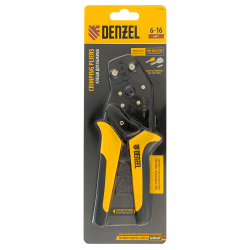 Клещи для обжима наконечников штыревых НШВ, НШВИ, НШВИ-2, 6-16 мм2 Denzel по ценам производителя в Краснодаре с доставкой по всей России