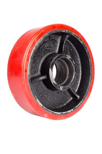 Колесо полиуретановое 160х50 мм без подшипника для тележек гидравлических JC/DF-III/DB/BFC по ценам производителя в Краснодаре с доставкой по всей России