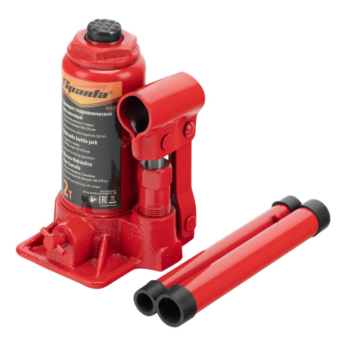 Домкрат гидравлический бутылочный, 2 т, h подъема 148-278 мм Sparta по ценам производителя в Краснодаре с доставкой по всей России