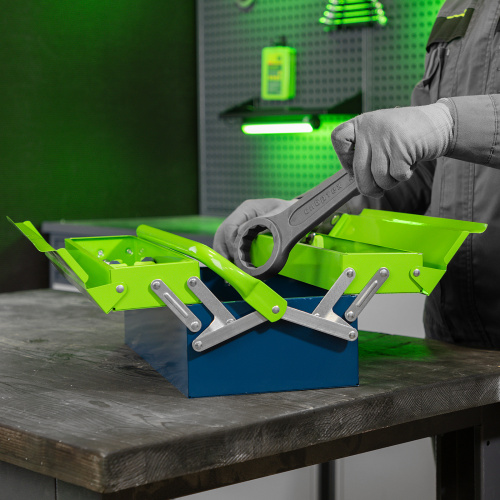 Ящик для инструмента, 430 х 200 х 160 мм, три секции, металлический Сибртех по ценам производителя в Краснодаре с доставкой по всей России