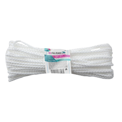 Шнур бельевой полипропиленовый с сердечником, 5 мм, L 15 м, белый, Home Palisad по ценам производителя в Краснодаре с доставкой по всей России