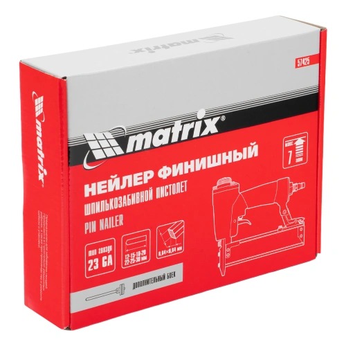 Нейлер финишный, шпилькозабивной пистолет, пневматический, гвоздь 23GA D 0.64 мм  длина 10-30 мм Matrix по ценам производителя в Краснодаре с доставкой по всей России