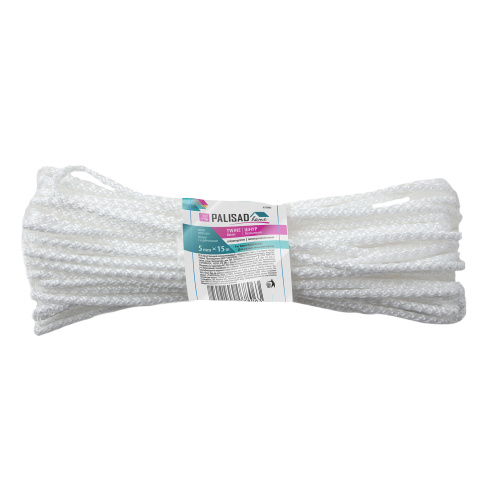 Шнур бельевой полипропиленовый с сердечником, 5 мм, L 15 м, белый, Home Palisad по ценам производителя в Краснодаре с доставкой по всей России