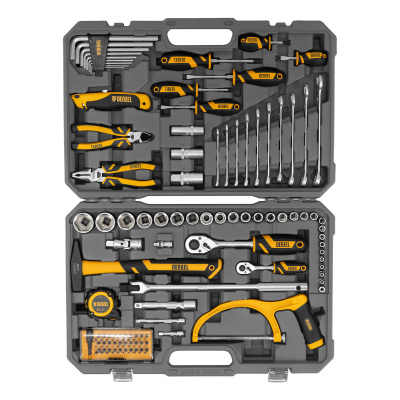 Набор инструментов, 1/2", 1/4", CrV, S2, пластиковый кейс, 100 предметов Denzel по ценам производителя в Краснодаре с доставкой по всей России