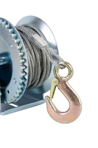 Лебедка ручная барабанная с тросом  400кг  10м оцинкованная TOR FD по ценам производителя в Краснодаре с доставкой по всей России