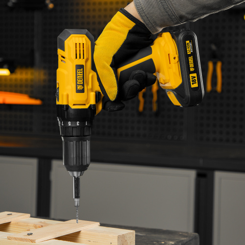 Дрель-шуруповерт аккумуляторная CDL-IB-18-02, Li-Ion, 18 В, 2 акк. Denzel по ценам производителя в Краснодаре с доставкой по всей России