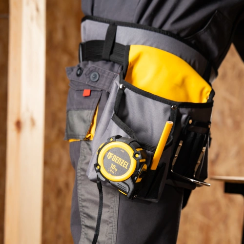 Рулетка 10м х 32мм, автоматич. фиксац., нейлон. покрытие, магнит. зацеп, двухстор. разметка Denzel по ценам производителя в Краснодаре с доставкой по всей России