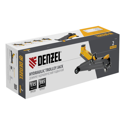 Домкрат гидравлический подкатной, 2 т, 135-385 мм Denzel по ценам производителя в Краснодаре с доставкой по всей России