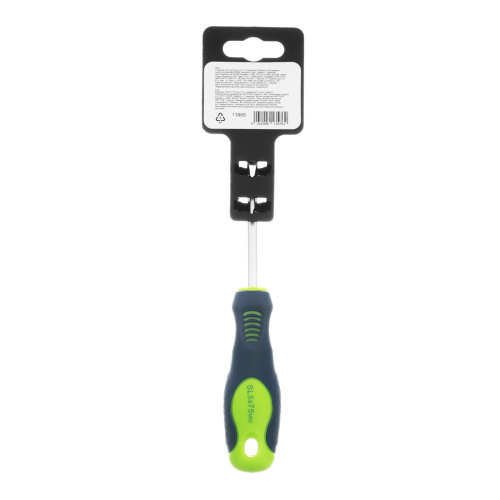 Отвертка, SL5 х 75 мм, CrV, двухкомпонентная рукоятка Сибртех по ценам производителя в Краснодаре с доставкой по всей России