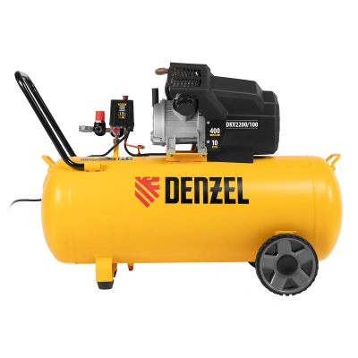 Компрессор воздушный DKV2200/100, Х-PRO 2.2 кВт, 400 л/мин, 100л Denzel по ценам производителя в Краснодаре с доставкой по всей России