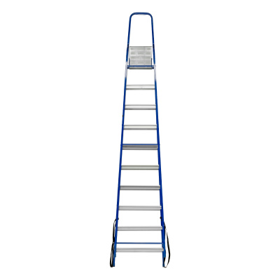 Стремянка, 10 ступеней, стальной профиль, алюминиевые ступени Сибртех по ценам производителя в Краснодаре с доставкой по всей России