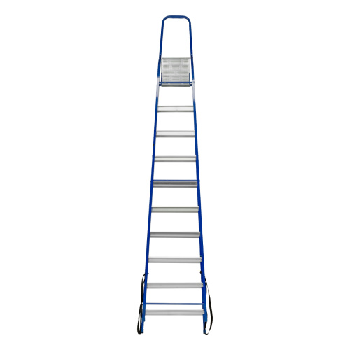 Стремянка, 10 ступеней, стальной профиль, алюминиевые ступени Сибртех по ценам производителя в Краснодаре с доставкой по всей России