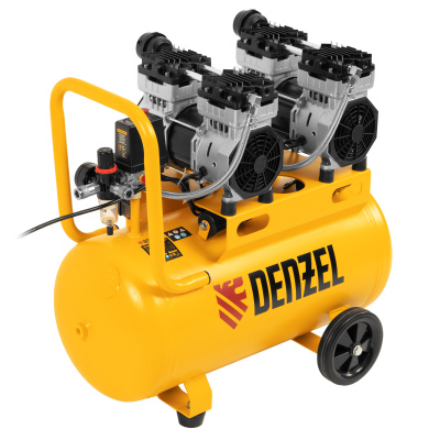 Компрессор безмасляный, малошумный DLS 1500/50, 1500 ВТ, 2x750, 50 л, 260 л/мин Denzel по ценам производителя в Краснодаре с доставкой по всей России