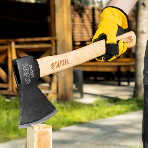 Топор, 1000 г, кованый, буковое топорище Denzel по ценам производителя в Краснодаре с доставкой по всей России