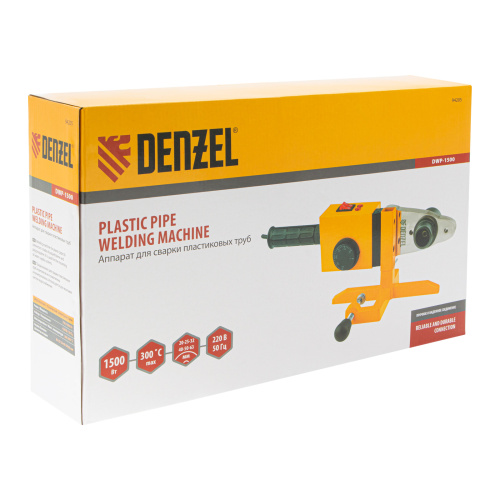 Аппарат для сварки пластиковых труб DWP-1500, 1500 Вт, 260-300 град, комплект насадок, 20-63 мм Denzel по ценам производителя в Краснодаре с доставкой по всей России