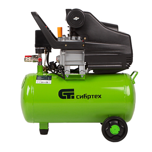 Компрессор воздушный КК-1500/24, 1.5 кВт, 198 л/мин, 24 л, прямой привод, масляный Сибртех по ценам производителя в Краснодаре с доставкой по всей России