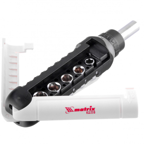 Отвертка реверсивная с набором бит и торцевых головок, 15 шт, CrV Matrix Pro по ценам производителя в Краснодаре с доставкой по всей России