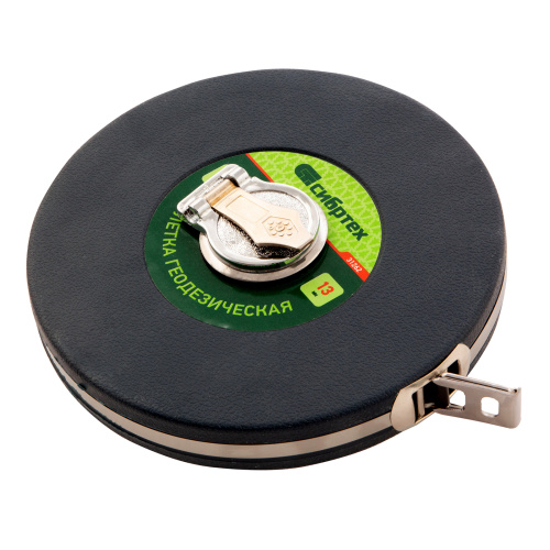 Рулетка геодезическая 30 м х 13 мм, закрытый корпус, фибергласовая лента Сибртех по ценам производителя в Краснодаре с доставкой по всей России