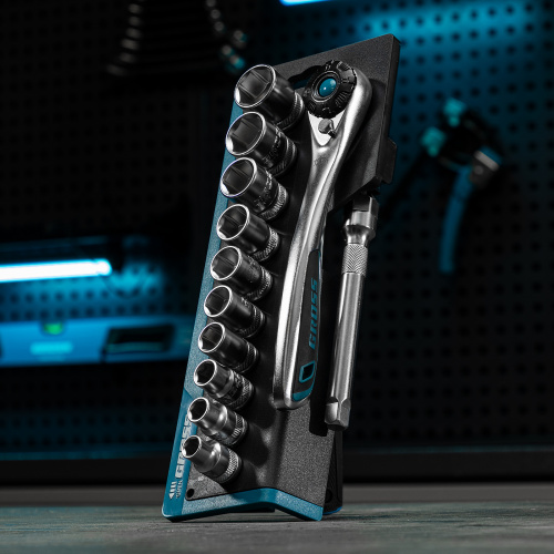 Набор торцевых головок, трещотка 120 зубьев, 3/8", CrV, 12 предметов Gross по ценам производителя в Краснодаре с доставкой по всей России