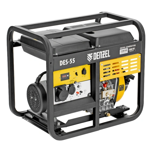 Генератор дизельный DES-55, 5,5 кВт, 230 В, 11 л, ручной стартер Denzel по ценам производителя в Краснодаре с доставкой по всей России