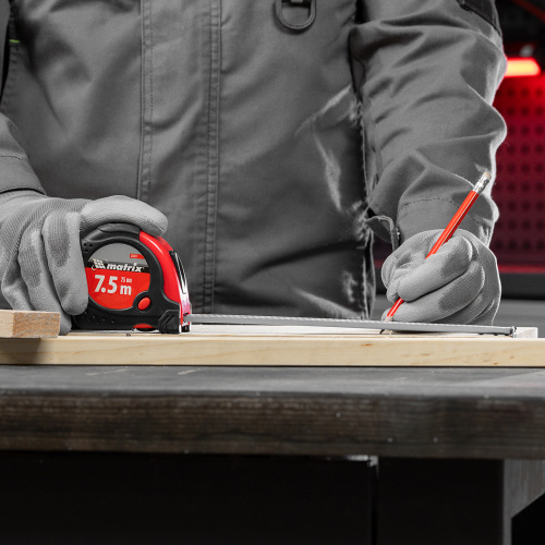 Рулетка Status Magnet fixation,7,5 м х 25 мм,обрезиненный корпус,зацеп с магнитом Matrix по ценам производителя в Краснодаре с доставкой по всей России