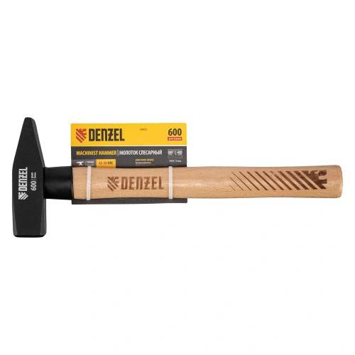 Молоток слесарный, 600 г, кованый квадратный боек, буковая рукоятка Denzel по ценам производителя в Краснодаре с доставкой по всей России