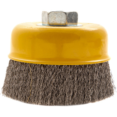 Щетка для УШМ, 100 мм, "Чашка", витая нержавеющая проволока 0.3 мм, М14 Denzel по ценам производителя в Краснодаре с доставкой по всей России