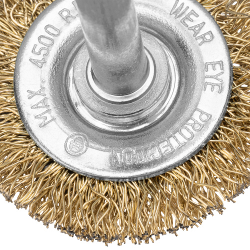 Щетка для дрели, 40 мм, плоская со шпилькой, латунированная витая проволока Matrix по ценам производителя в Краснодаре с доставкой по всей России