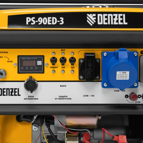 Генератор бензиновый PS 90 ED-3, 9.0 кВт, переключение режима 230 В/400 В, 25 л, электростартер Denzel по ценам производителя в Краснодаре с доставкой по всей России