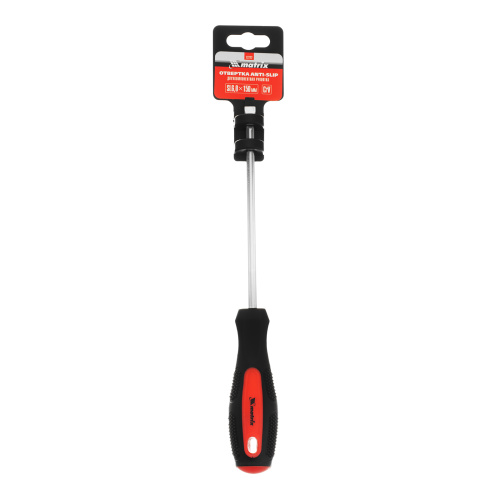 Отвертка Anti-Slip, SL6 х 150 мм, CrV, двухкомпонентная рукоятка Matrix по ценам производителя в Краснодаре с доставкой по всей России
