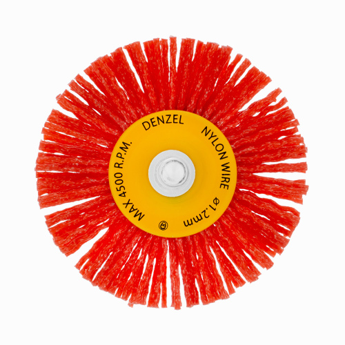Щетка для дрели, 65 мм, Плоская, со шпилькой, нейлоновая щетина Denzel по ценам производителя в Краснодаре с доставкой по всей России