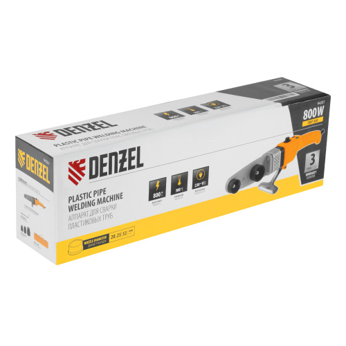Аппарат для сварки пластиковых труб DWP-800, Х-Pro, 800 Вт, 300 град, комплект насадок, 20-32 мм Denzel по ценам производителя в Краснодаре с доставкой по всей России