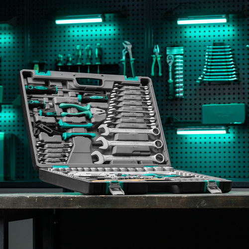 Набор инструментов, 1/4", 1/2", Cr-V, S2, усиленный кейс, 119 предметов Stels по ценам производителя в Краснодаре с доставкой по всей России