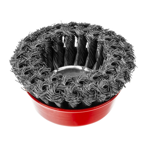 Щетка для УШМ, 100 мм, М14, "чашка", двухрядная, крученая проволока 0.5 мм Matrix по ценам производителя в Краснодаре с доставкой по всей России