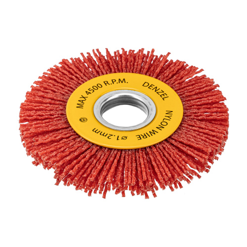 Щетка для УШМ, 100 мм, Плоская, нейлоновая щетина, посадка 22,2 мм Denzel по ценам производителя в Краснодаре с доставкой по всей России