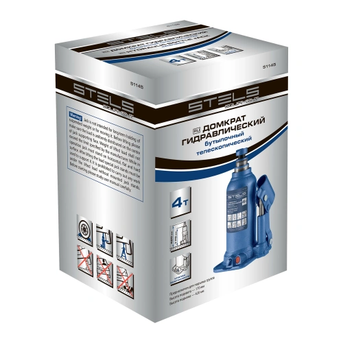 Домкрат гидравлический бутылочный телескопический, 4 т, подъем 170-420 мм Stels по ценам производителя в Краснодаре с доставкой по всей России