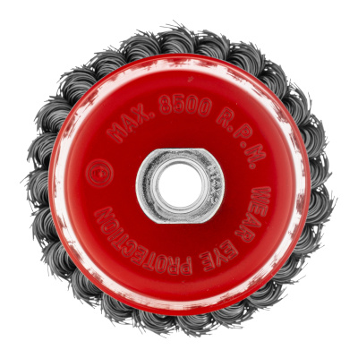 Щетка для УШМ, 100 мм, М14, "чашка", двухрядная, крученая проволока 0.5 мм Matrix по ценам производителя в Краснодаре с доставкой по всей России