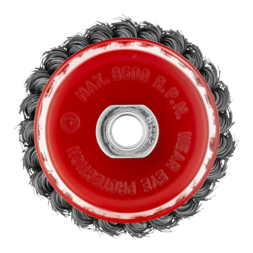 Щетка для УШМ, 100 мм, М14, "чашка", двухрядная, крученая проволока 0.5 мм Matrix по ценам производителя в Краснодаре с доставкой по всей России