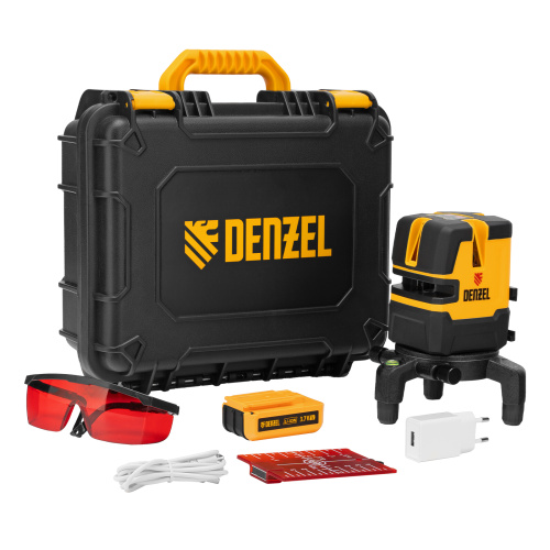 Лазерный уровень LX 05 Red, 20 м, 635 нм, аккумулятор Li 5200 mAh, резьба 5/8" Denzel по ценам производителя в Краснодаре с доставкой по всей России
