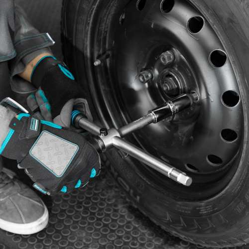 Ключ-крест баллонный, складной с изменяющимся рычагом, 17 мм, 19 мм, 21 мм, 23 мм, CrV, хромированный Gross по ценам производителя в Краснодаре с доставкой по всей России