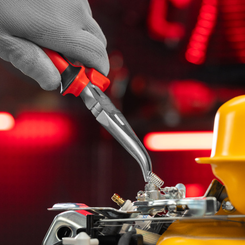 Длинногубцы изогнутые Nickel, 180 мм, никелированные, двухкомпонентные рукоятки Matrix по ценам производителя в Краснодаре с доставкой по всей России