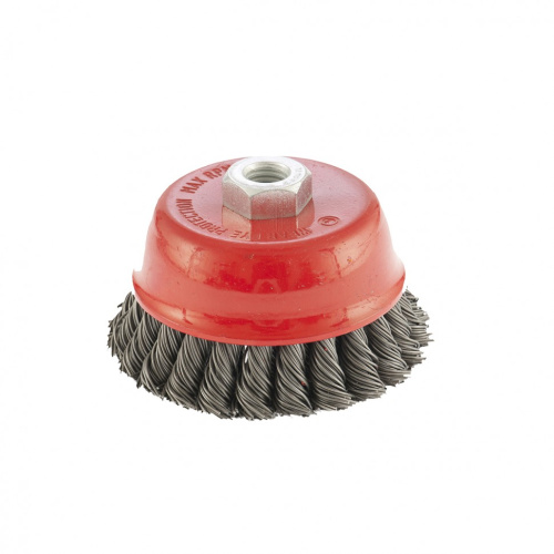 Щетка для УШМ, 100 мм, М14, "чашка", двухрядная, крученая проволока 0.8 мм Matrix по ценам производителя в Краснодаре с доставкой по всей России