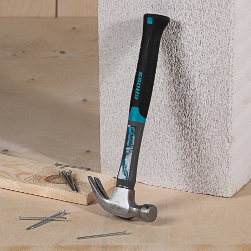 Молоток-гвоздодер, 450 г, фибергласовая трехкомпонентная рукоятка Gross по ценам производителя в Краснодаре с доставкой по всей России