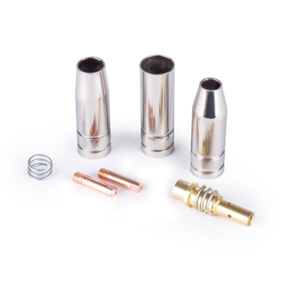 Varteg Набор комплектующих MIG-15 (2 наконечника, 3 сопла, 1 спираль к соплу, 1 диффузор газ., для серии UnoMig-15/MB-15AK/TBI-150/ERGOPLUS 15, пр-во FoxWeld/КНР) купить в Москве с доставкой по всей России | ProtosMarket.ru