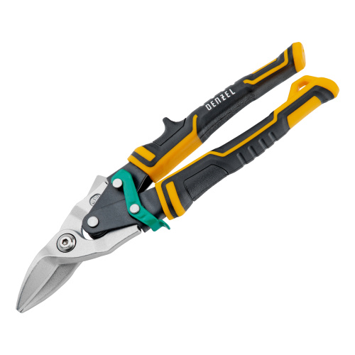 Ножницы по металлу, 270 мм, прямой и правый рез, сталь-СrMo, трехкомпонентные рукоятки Denzel по ценам производителя в Краснодаре с доставкой по всей России